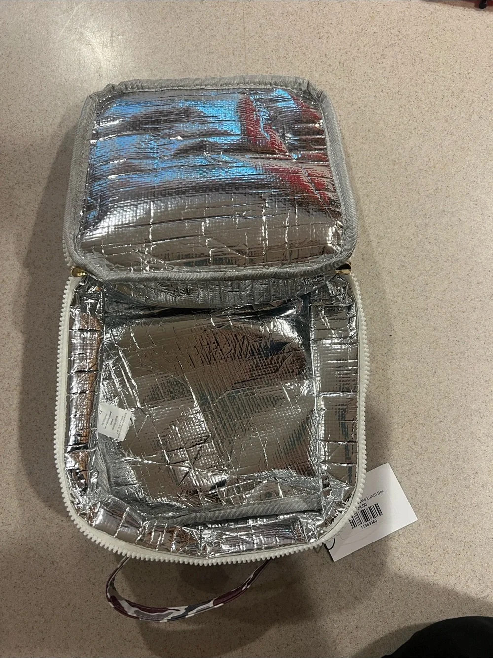 Maroon Camo Kids Lunch Box Tote - Retro Camo Print